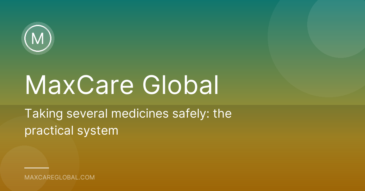Taking several medicines safely: the practical system